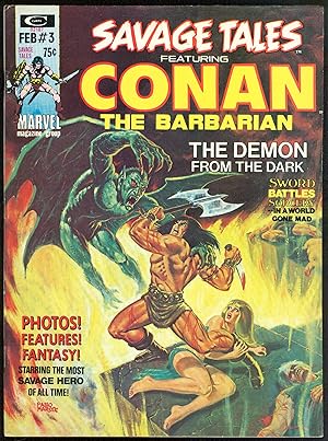 Image du vendeur pour Savage Tales 3 Featuring Conan the Barbarian Magazine mis en vente par CollectibleEntertainment