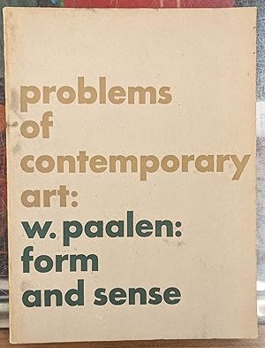 Bild des Verkufers fr Form and Sense (Problems in Contemporary Art No. 1) zum Verkauf von Moe's Books