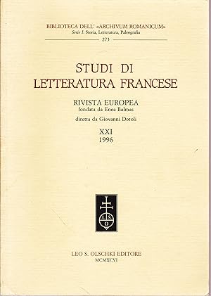 Studi di letteratura francese. XXI 1996.