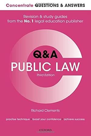 Bild des Verkufers fr Concentrate Questions and Answers Public Law: Law Q&A Revision and Study Guide (Concentrate Questions & Answers) zum Verkauf von WeBuyBooks