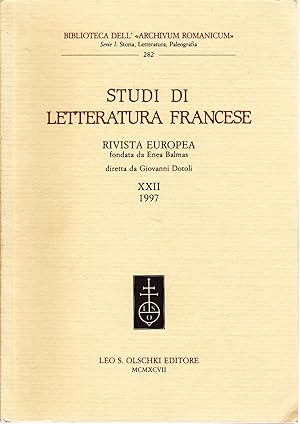 Studi di letteratura francese. XXII 1997.