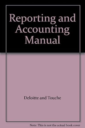 Seller image for Reporting and Accounting Manual for sale by WeBuyBooks