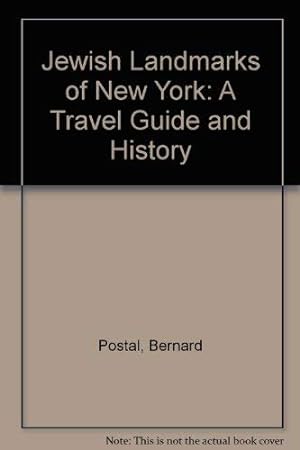Bild des Verkufers fr Jewish Landmarks of New York: A Travel Guide and History zum Verkauf von WeBuyBooks