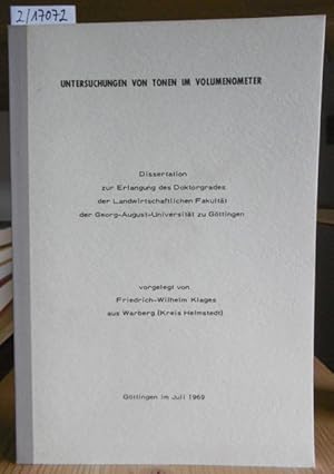 Bild des Verkufers fr Untersuchung von Tonen im Volumenometer. zum Verkauf von Versandantiquariat Trffelschwein