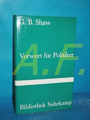 Bild des Verkufers fr Vorwort fr Politiker, ber Demokratie. 2 Vorreden (Bibliothek Suhrkamp Band 154) zum Verkauf von Antiquarische Fundgrube e.U.