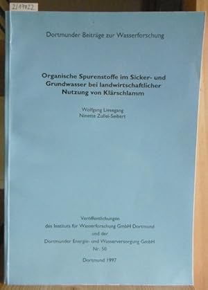 Immagine del venditore per Organische Spurenstoffe im Sicker- und Grundwasser bei landwirtschaftlicher Nutzung von Klrschlamm. venduto da Versandantiquariat Trffelschwein