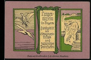 Bild des Verkufers fr Notgeld Langenaltheim /Bay. 1920, 50 Pfennig, Saurier mit Kreuz, Flugsaurier, Fossil zum Verkauf von Bartko-Reher