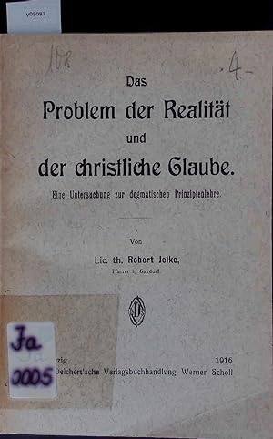 Seller image for Das Problem der Realitt und der christliche Glaube. for sale by Antiquariat Bookfarm