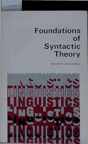 Imagen del vendedor de Foundations of Syntactic Theory. a la venta por Antiquariat Bookfarm