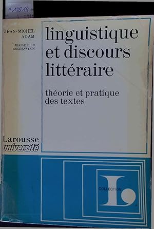 Seller image for Linguistique et Discours Litteraire. for sale by Antiquariat Bookfarm