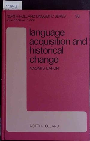 Immagine del venditore per Language Acquisition and Historical Change. 36 venduto da Antiquariat Bookfarm