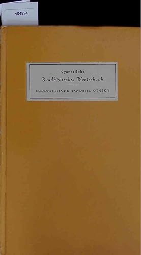 Bild des Verkufers fr Buddhistisches Wrterbuch. 3 zum Verkauf von Antiquariat Bookfarm