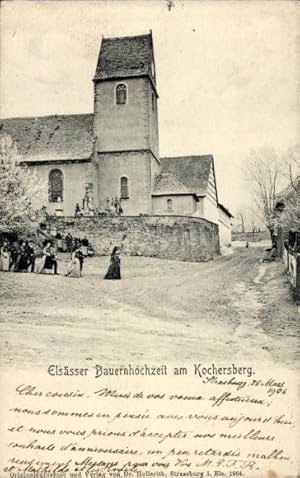 Bild des Verkufers fr Ansichtskarte / Postkarte Dossenheim Kochersberg Bas Rhin, Elssser Bauernhochzeit zum Verkauf von akpool GmbH