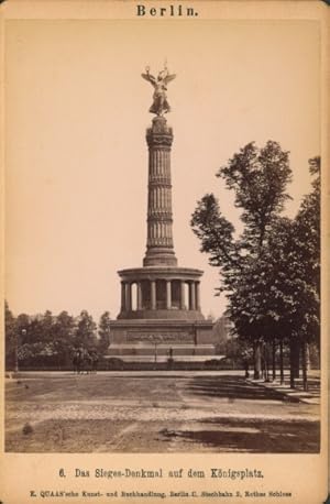 Kabinett Foto Berlin Tiergarten, Sieges-Denkmal auf dem Königsplatz, Siegessäule