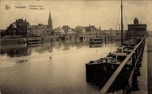 Ansichtskarte / Postkarte Selzaete Zelzate Ostflandern Belgien, Neue Brücke