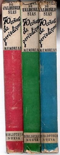 Imagen del vendedor de 70 aos de periodismo. Memorias I, II y III . a la venta por Librera Astarloa