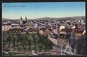 Ansichtskarte Laibach, Blick über die Dächer der Stadt