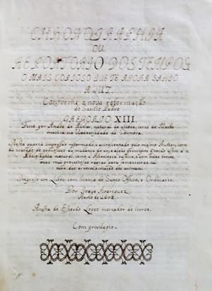 CHRONOGRAPHIA ou Repertorio dos Tempos [Manuscrito].