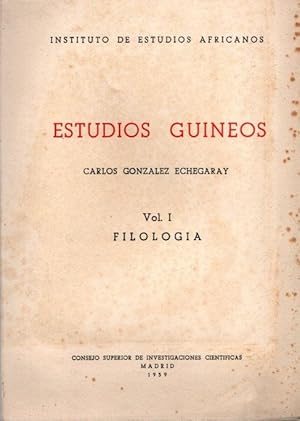Imagen del vendedor de Estudios Guineos. Vol. I. Filologa . a la venta por Librera Astarloa