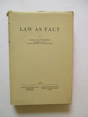 Imagen del vendedor de Law as Fact a la venta por GREENSLEEVES BOOKS