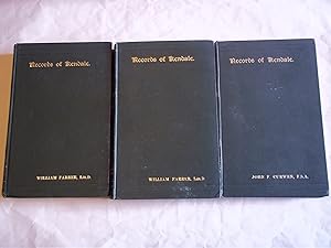 Imagen del vendedor de Records Relating to The Barony of Kendale. THREE VOLUME SET. a la venta por Carmarthenshire Rare Books