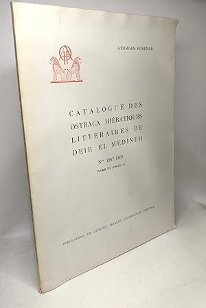 Immagine del venditore per Catalogue des ostraca hiratiques littraires de deir el mdineh n1267-1409 TOME III (fasc. 1) venduto da crealivres