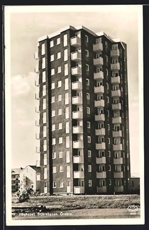 Ansichtskarte Örebro, Höghuset, Stjärnhusen, Hochhaus