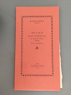 Dans les pas de Jean d'Anville "le valet de coeur" (trilogie).