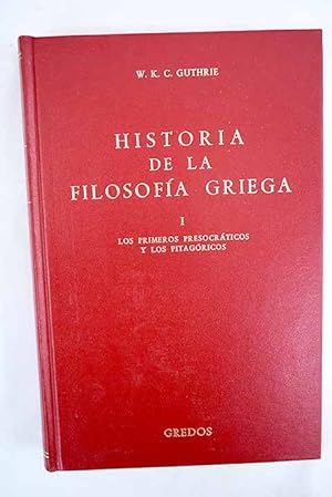Seller image for Historia de la filosofa griega, tomo I for sale by Alcan Libros