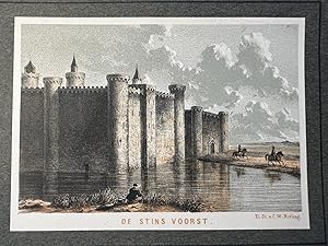 Lithography ca 1900 | De Stins Voorst [kasteel De stins te Voorst bij Zwolle, bij Westenholte, nu...