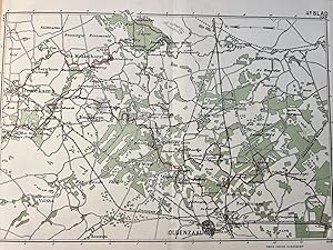 Carthography Oldenzaal 20th century | Gekleurde kaart van Oldenzaal, Denekamp en Lutterveld, druk...