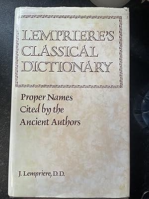 Seller image for Lempriere's Classical Dictionary for sale by Mrs Middleton's Shop and the Rabbit Hole