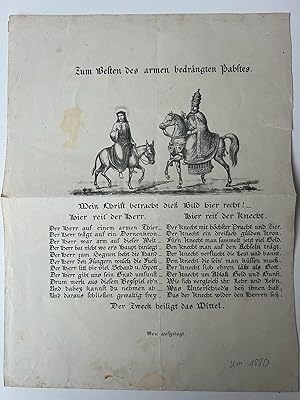 Printed publication German ca 1880 | Printed publication, poem with religieus figures on horses t...