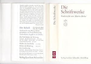 Bild des Verkufers fr Konvolut 4 Bnde: Die fnf Bcher der Weisung; Bcher der Geschichte; Bcher der Kndung; Die Schriftwerke verdeutscht von Martin Buber gemeinsam mit Franz Rosenzweig / zum Verkauf von Elops e.V. Offene Hnde