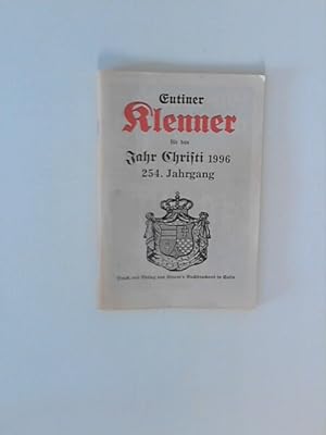 Seller image for Eutiner Klenner 1996: 254. Jahrgang for sale by ANTIQUARIAT FRDEBUCH Inh.Michael Simon