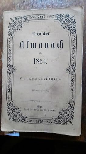 Bild des Verkufers fr Rigascher Almanach fr 1864 zum Verkauf von Windau Antiquariat