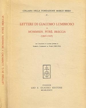 Bild des Verkufers fr Lettere di Giacomo Lumbroso a Mommsen, Pitr, Breccia 1869-1924 zum Verkauf von Biblioteca di Babele