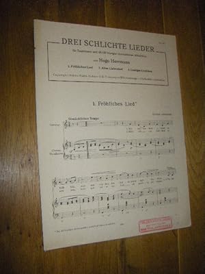 Imagen del vendedor de Drei schlichte Lieder fr Singstimme und 48 - 120 chromatisches Akkordeon a la venta por Versandantiquariat Rainer Kocherscheidt