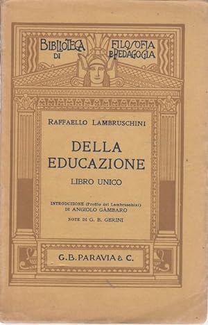Bild des Verkufers fr Della educazione zum Verkauf von Librodifaccia