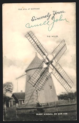 Ansichtskarte Eastham, Oldest Windmill on Cape Cod