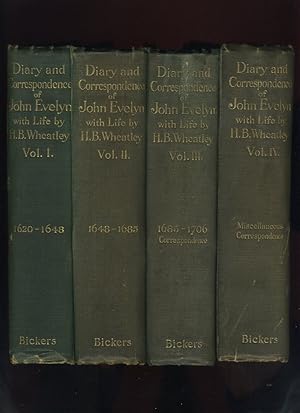 Image du vendeur pour Diary of John Evelyn 4 volumes mis en vente par Roger Lucas Booksellers