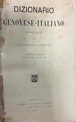 Dizionario Genovese-Italiano.