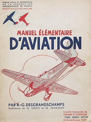 Imagen del vendedor de Manuel lmentaire d'Aviation a la venta por Bouquinerie L'Ivre Livre