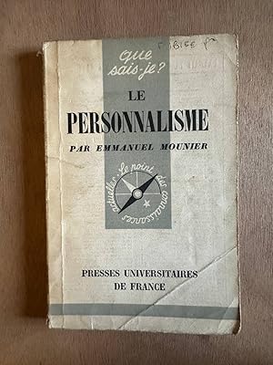 Seller image for Le personnalisme for sale by Dmons et Merveilles