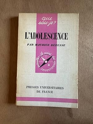 Image du vendeur pour L'adolescence mis en vente par Dmons et Merveilles