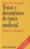 Bild des Verkufers fr Textos y documentos de poca medieval : (anlisis y comentario) zum Verkauf von Agapea Libros