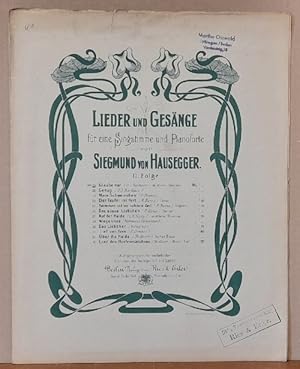 Bild des Verkufers fr Lieder und Gesnge fr eine Singstimme und Pianoforte II. Folge No. 21: Glaube nur (Otto Julius Bierbaum) zum Verkauf von ANTIQUARIAT H. EPPLER