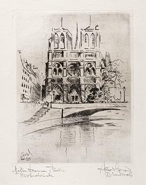 Image du vendeur pour Paris. Notre Dame. Gerhard Windisch. Notre Dame Paris mis en vente par GALERIE HIMMEL