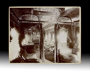 Pullman Palace Car : Interior Photo w. Opulent Rococo-Style Decor