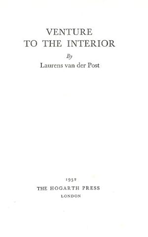 Seller image for VENTURE TO THE INTERIOR. for sale by WeBuyBooks